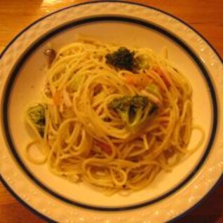 電子レンジで 7 分温野菜パスタ（湯切り不要）